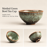 Mottled Green Bowl Tea Cup