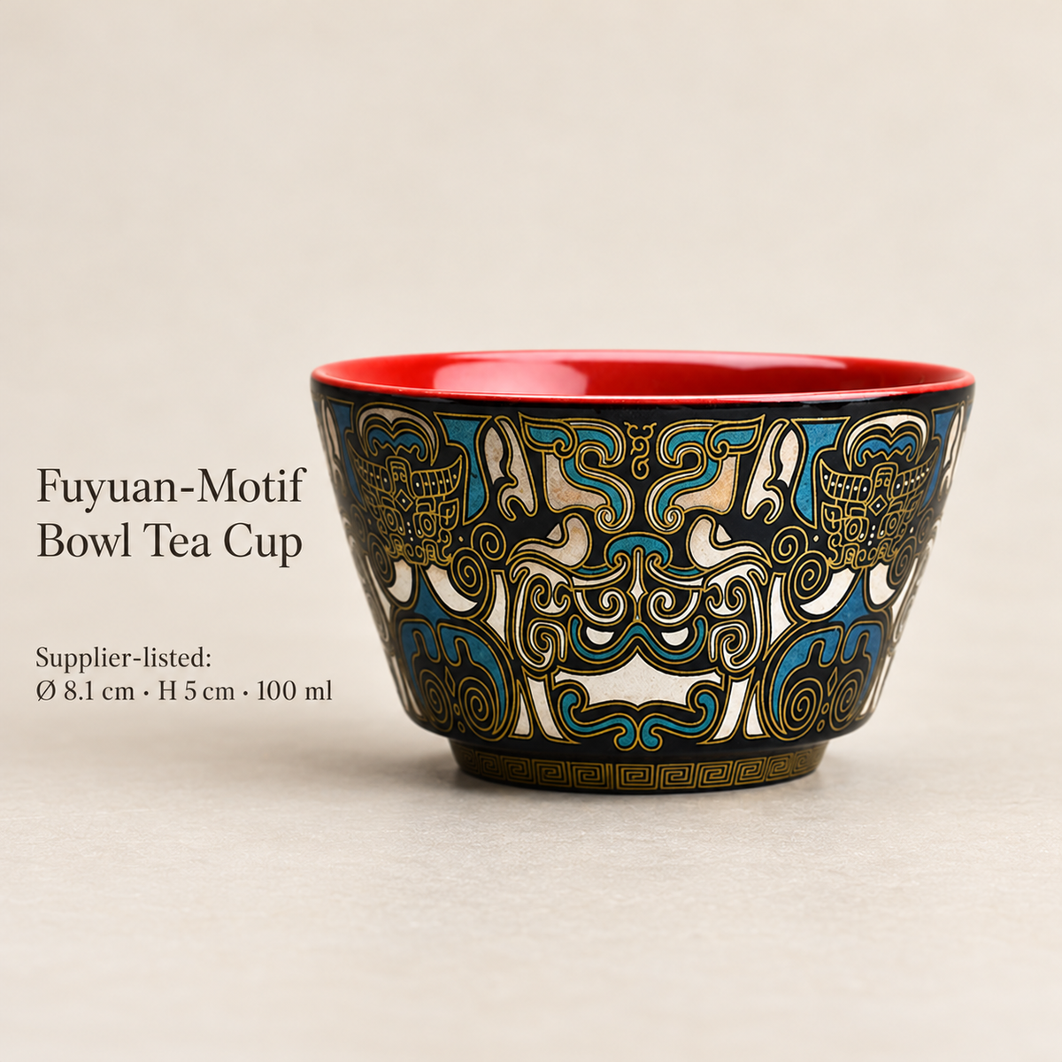 Fuyuan-Motif Bowl Tea Cup