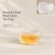 Frosted Cloud Petal Glass Tea Cup