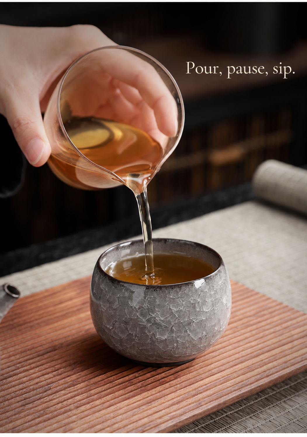 Pour, pause, sip