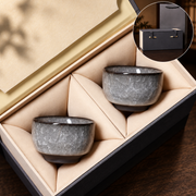 Small straight-rim cup / Two cups in blue-grey box