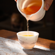 White Porcelain Tea Cups with Quiet Motifs — image 4