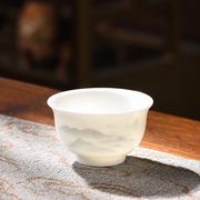 Yulan / Cream-white porcelain / Misty grey mountains / Single cup