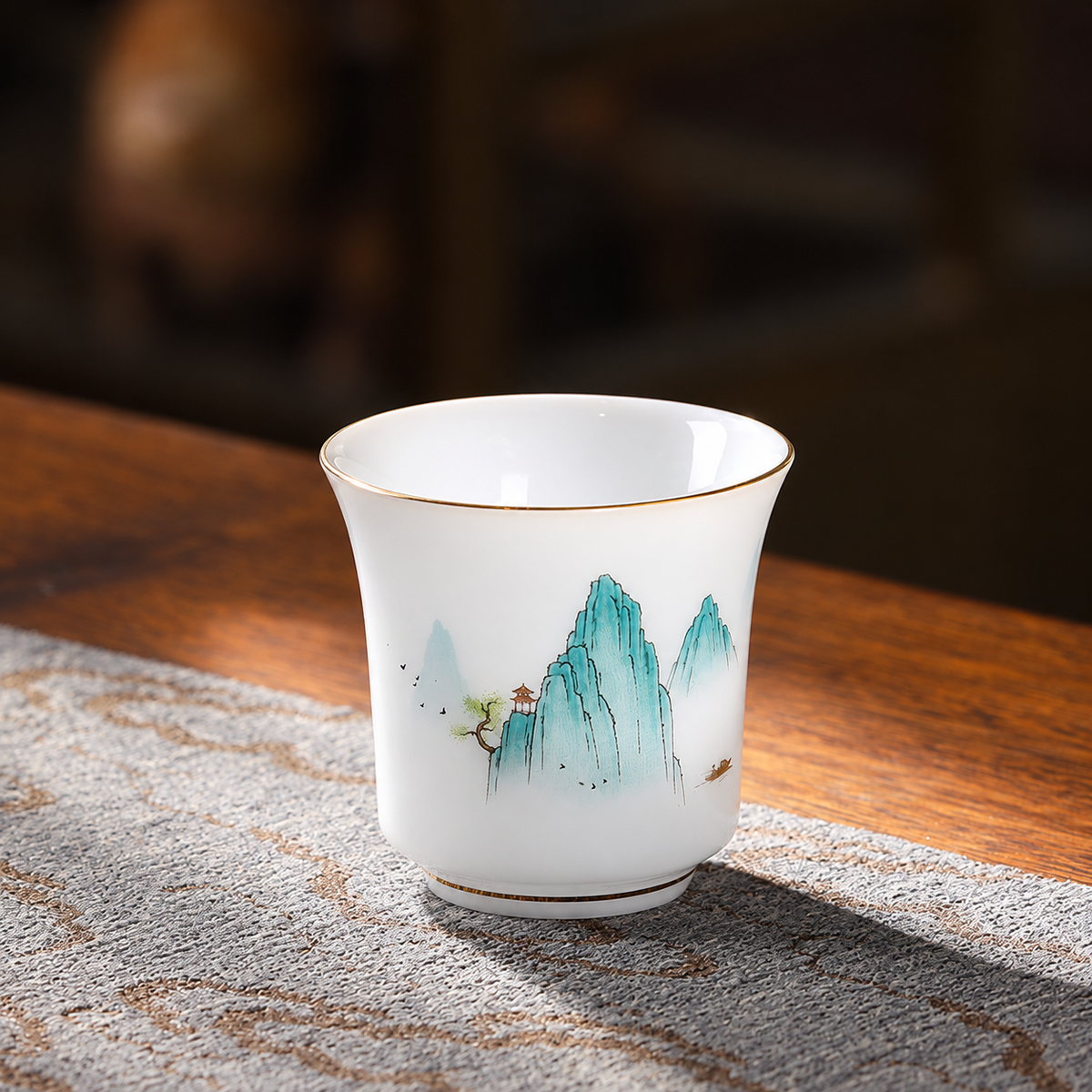 Mati / Ice-white porcelain / Turquoise mountains / Single cup