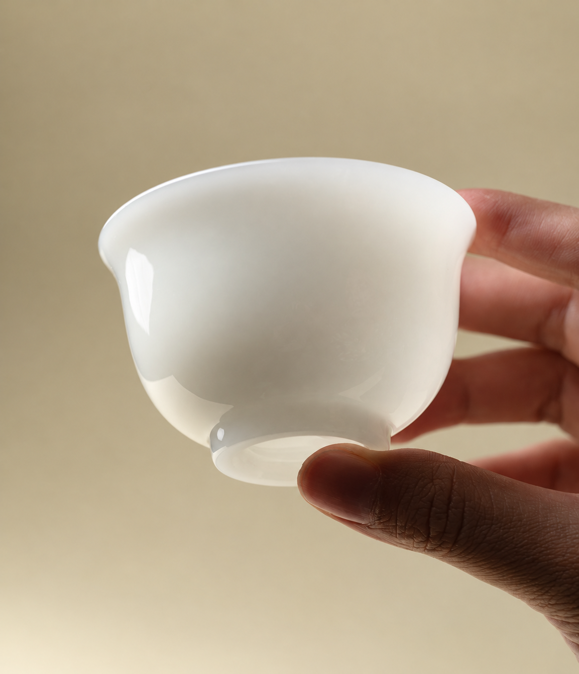 Smooth white porcelain