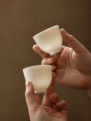 White Porcelain Tea Cups in Small Forms — image 1