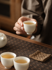 White Porcelain Tea Cups in Small Forms — image 2