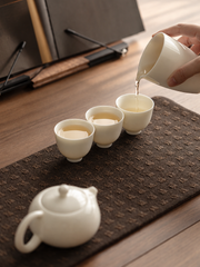 White Porcelain Tea Cups in Small Forms — image 3