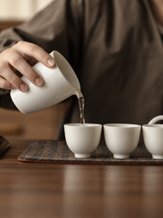 White Porcelain Tea Cups in Small Forms — image 4