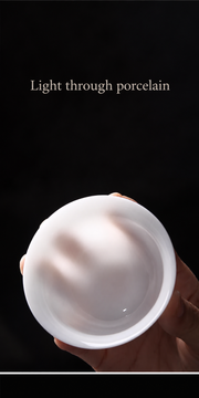 Light through porcelain