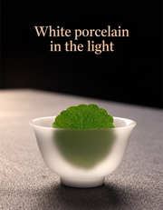 White porcelain in the light