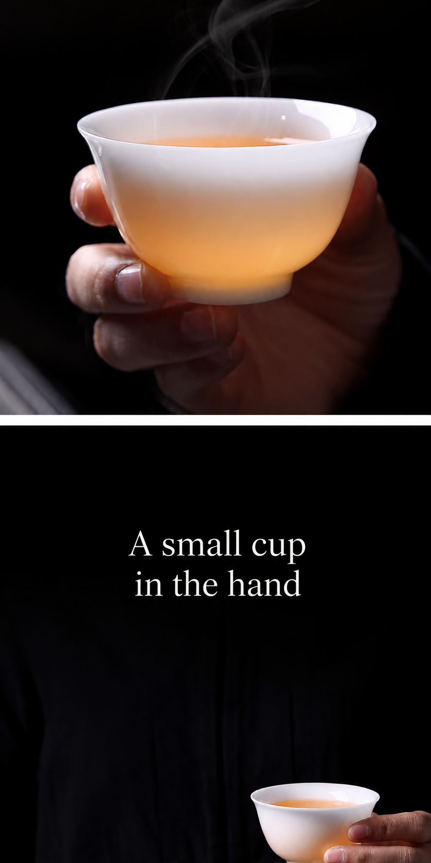 A small cup in the hand