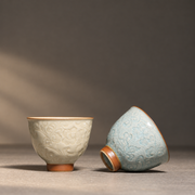 Lotus Relief Ceramic Tea Cup — image 4