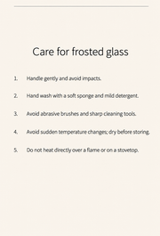 Care for frosted glass