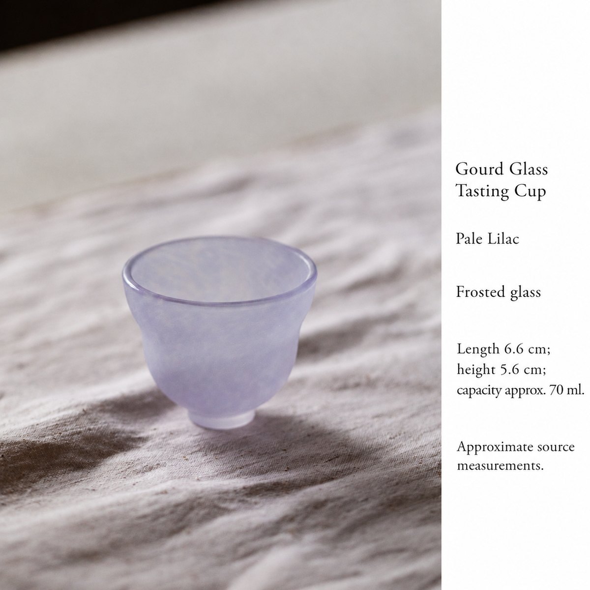 Gourd Glass Tasting Cup — Pale Lilac