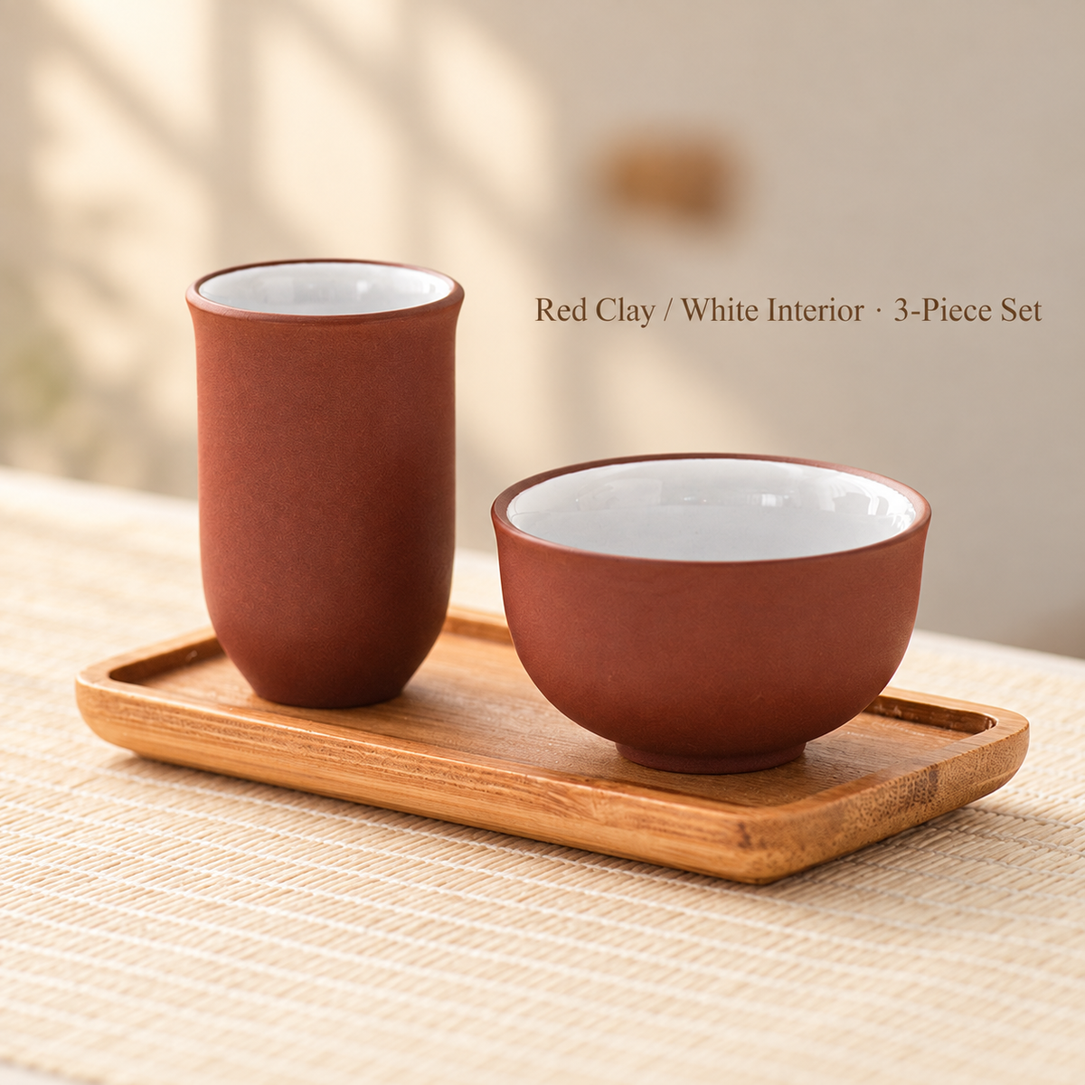 Red Clay / White Interior · 3-Piece Set
