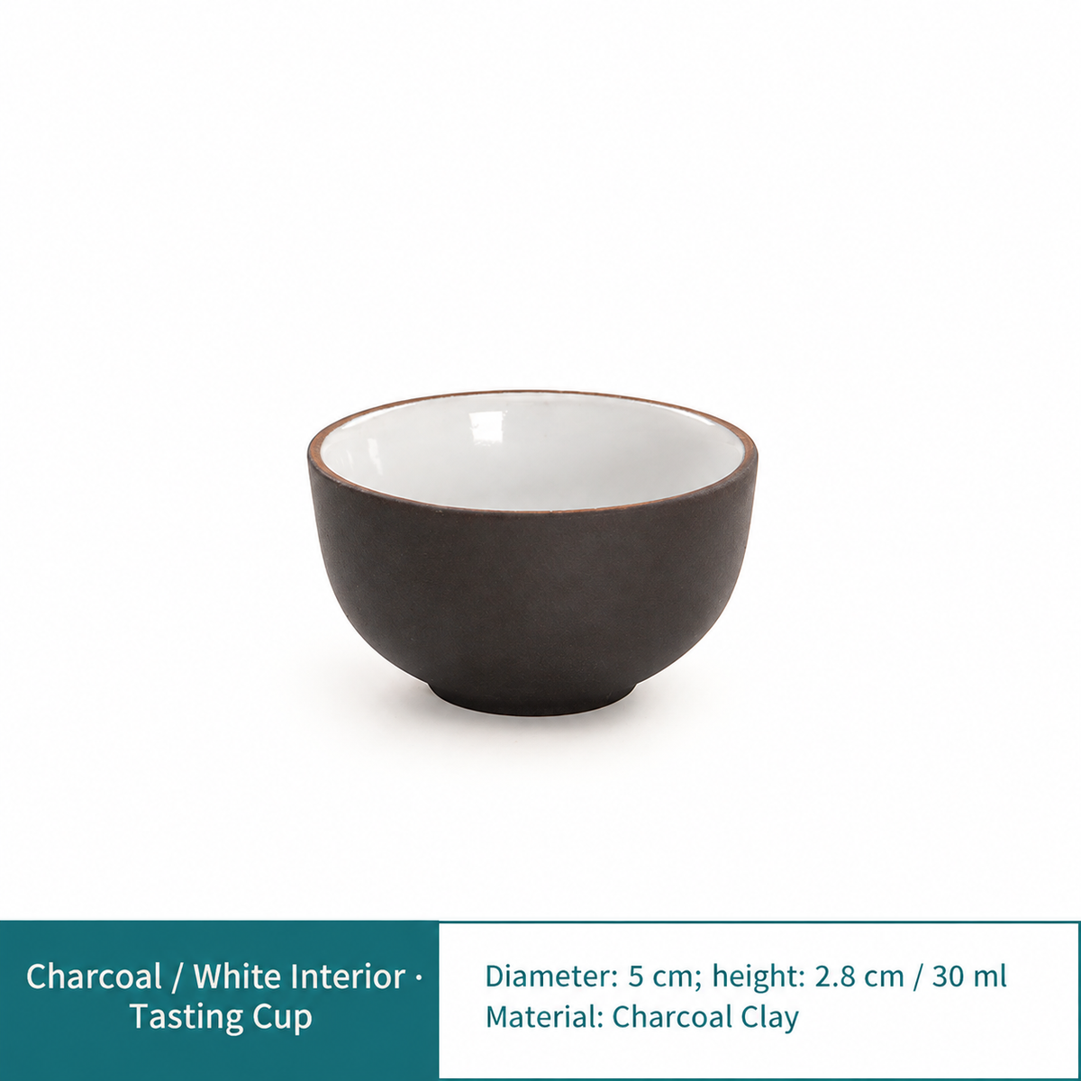 Charcoal / White Interior · Tasting Cup