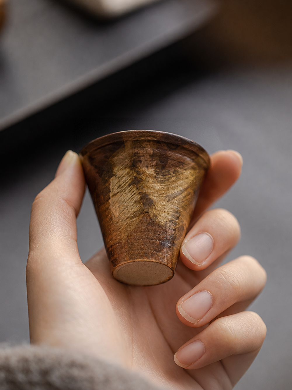Earth Brown Ceramic Tea Pieces — image 2