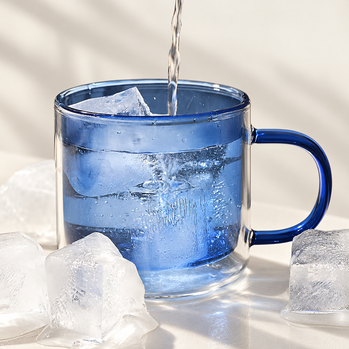 Colored Double-Wall Glass Mug — image 5