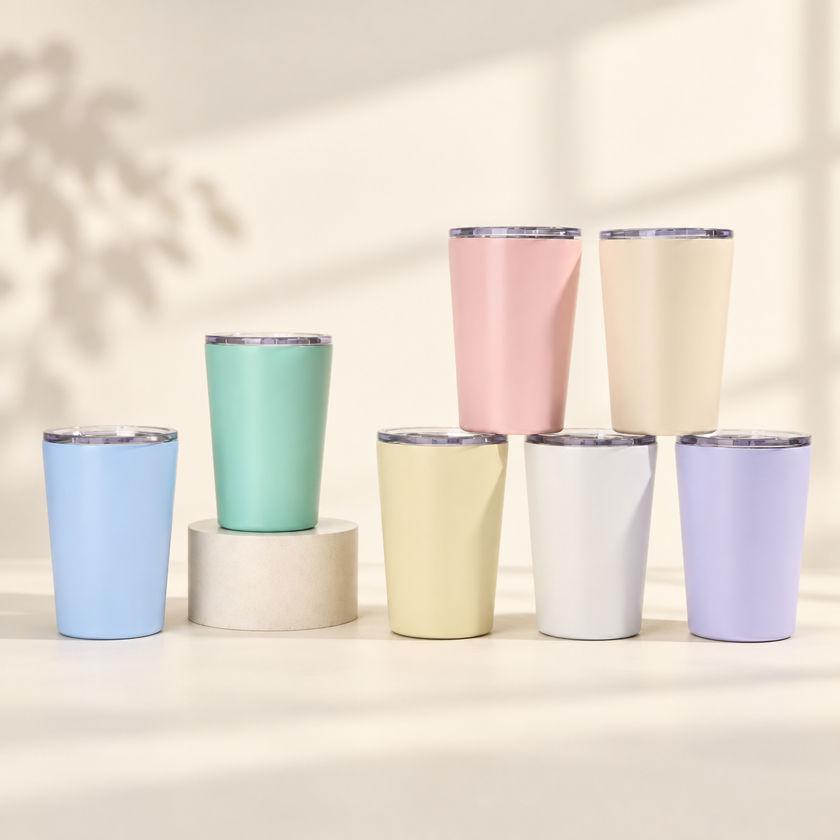 Stainless Steel Coffee Cup with Clear Sliding Lid — image 4