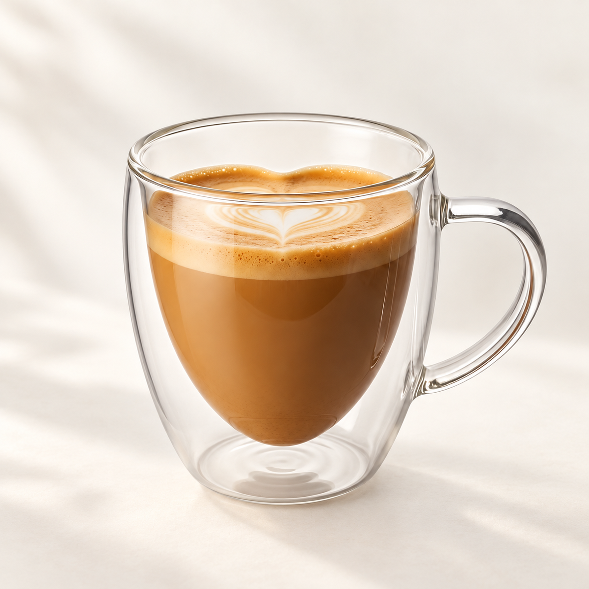 Heart-Shaped Double-Wall Glass Mug - source image 1