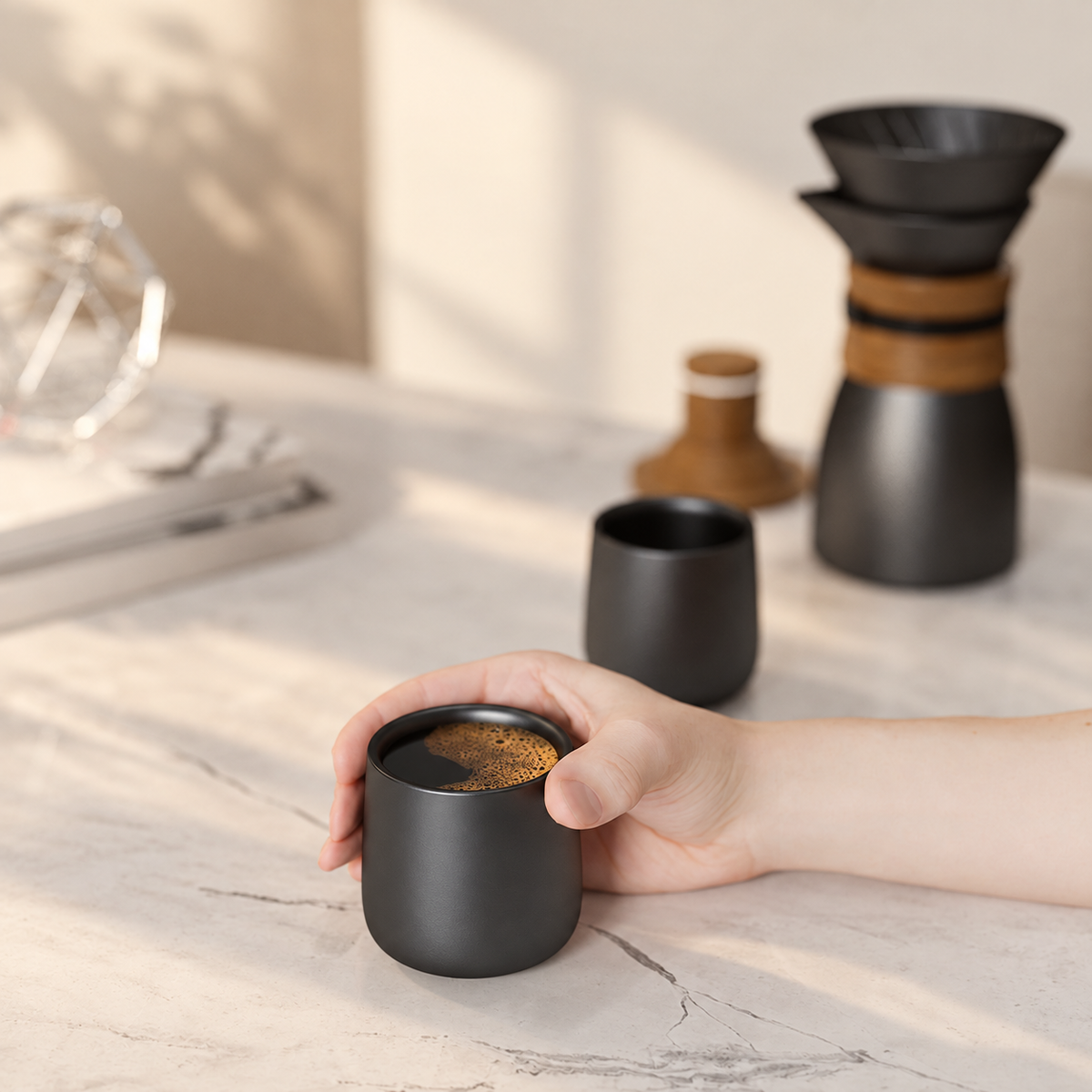 Rounded Ceramic Coffee Cup — image 6