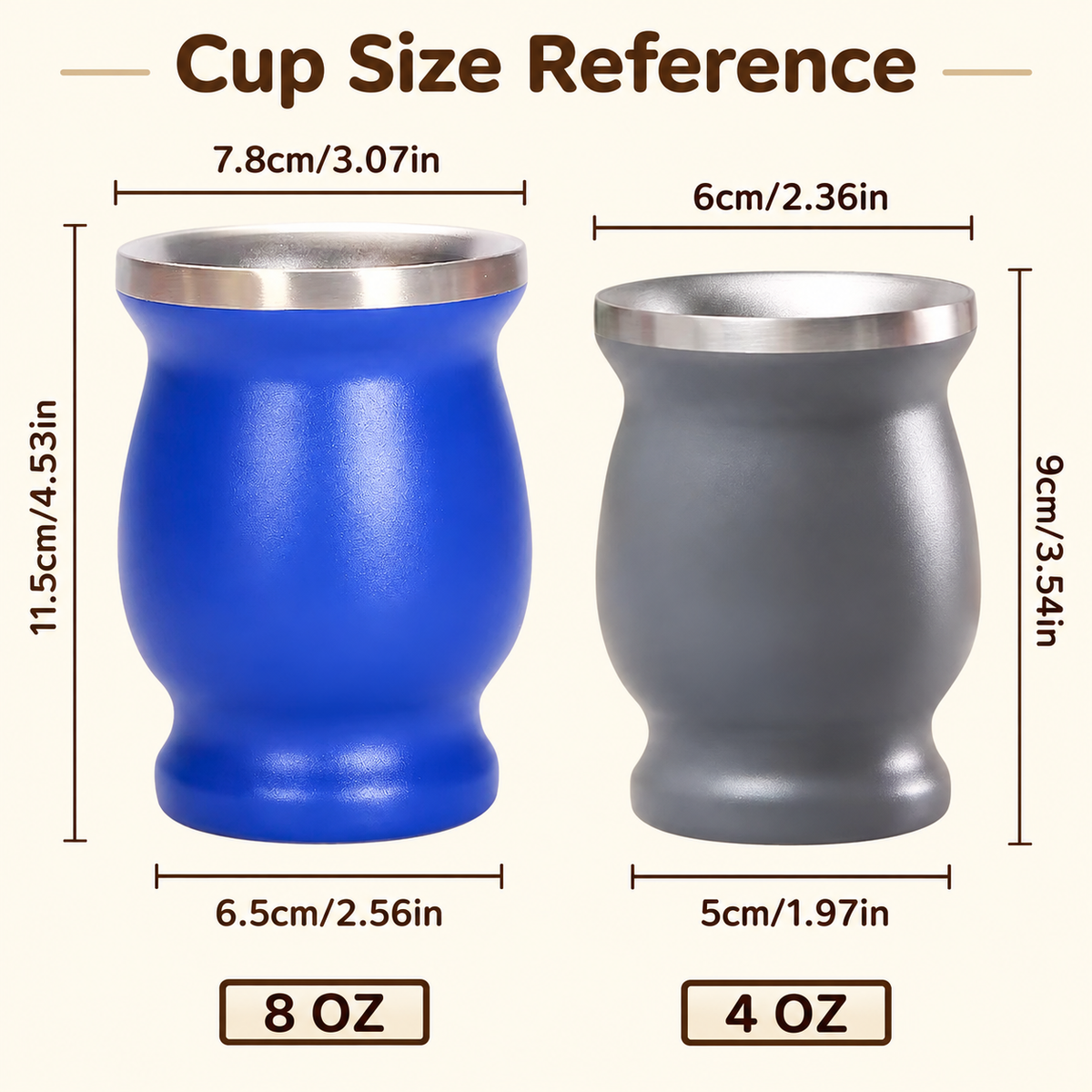 Contoured Stainless Steel Mate Cup — image 2