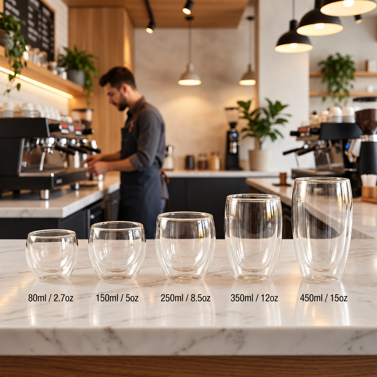 Clear Double-Wall Glass Cups & Mugs — image 2