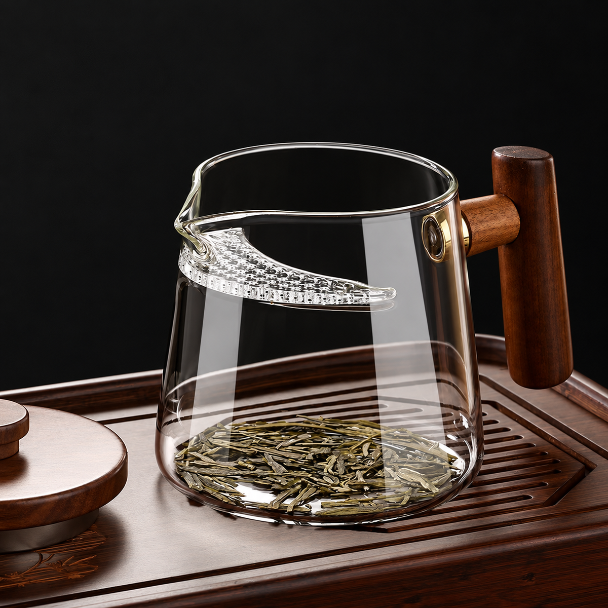 Crescent Filter Glass Tea Pitcher — image 1