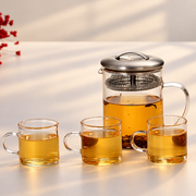 Glass Tea Pitcher with Silver Filter Lid — image 5