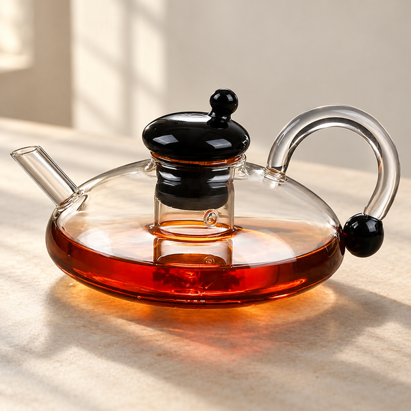 Rounded Glass Tea Pitcher