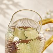 Dot-Textured Glass Pitcher with Gold-Tone Handle — image 4