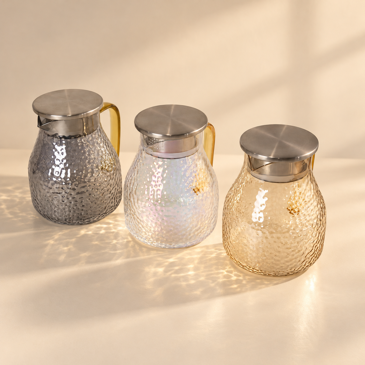 Dimpled Glass Pitcher with Filter Lid · 1 L — image 3
