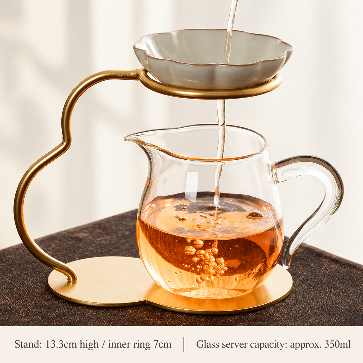 Cream / Clear-Handle Round Pourer