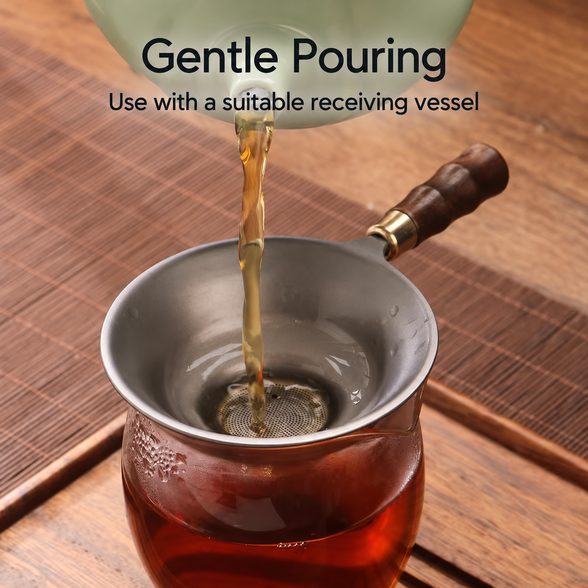 Wood-Handle Tea Strainer — image 3