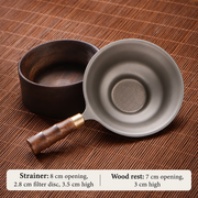 Strainer with Wood Rest