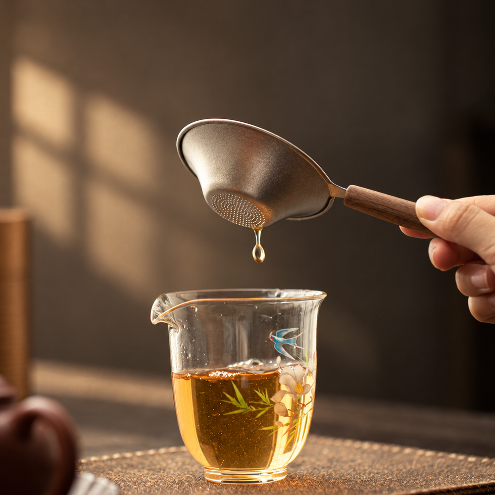 Handled Metal Tea Strainer — image 2