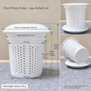 Short Many Holes · Low Arched Lid
