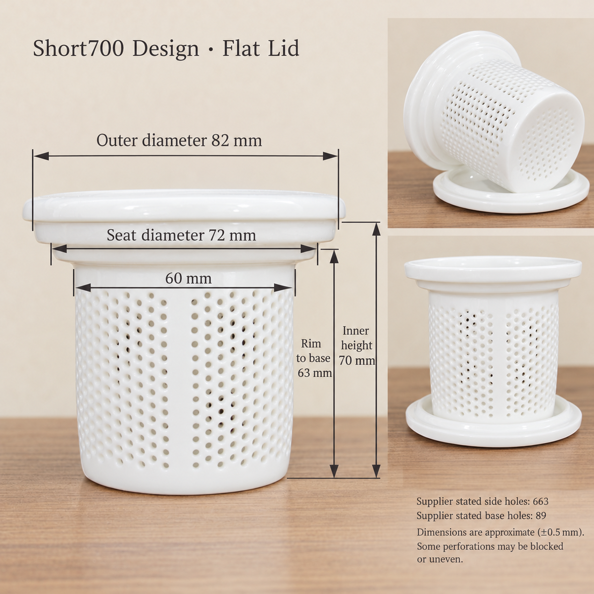 Short 700 Design · Flat Lid
