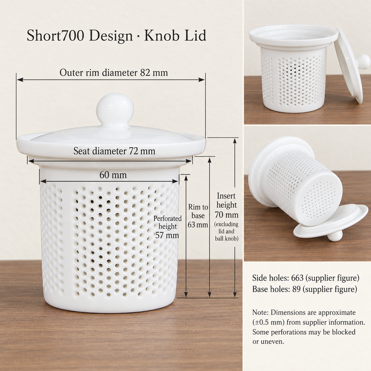 Short 700 Design · Knob Lid