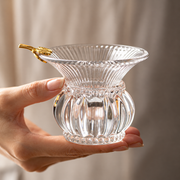Glass Tea Filters and Rests — Ribbed, Smooth and Hammered — image 2