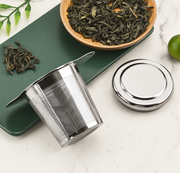 Silver Basket Tea Infuser with Lid - source image 2