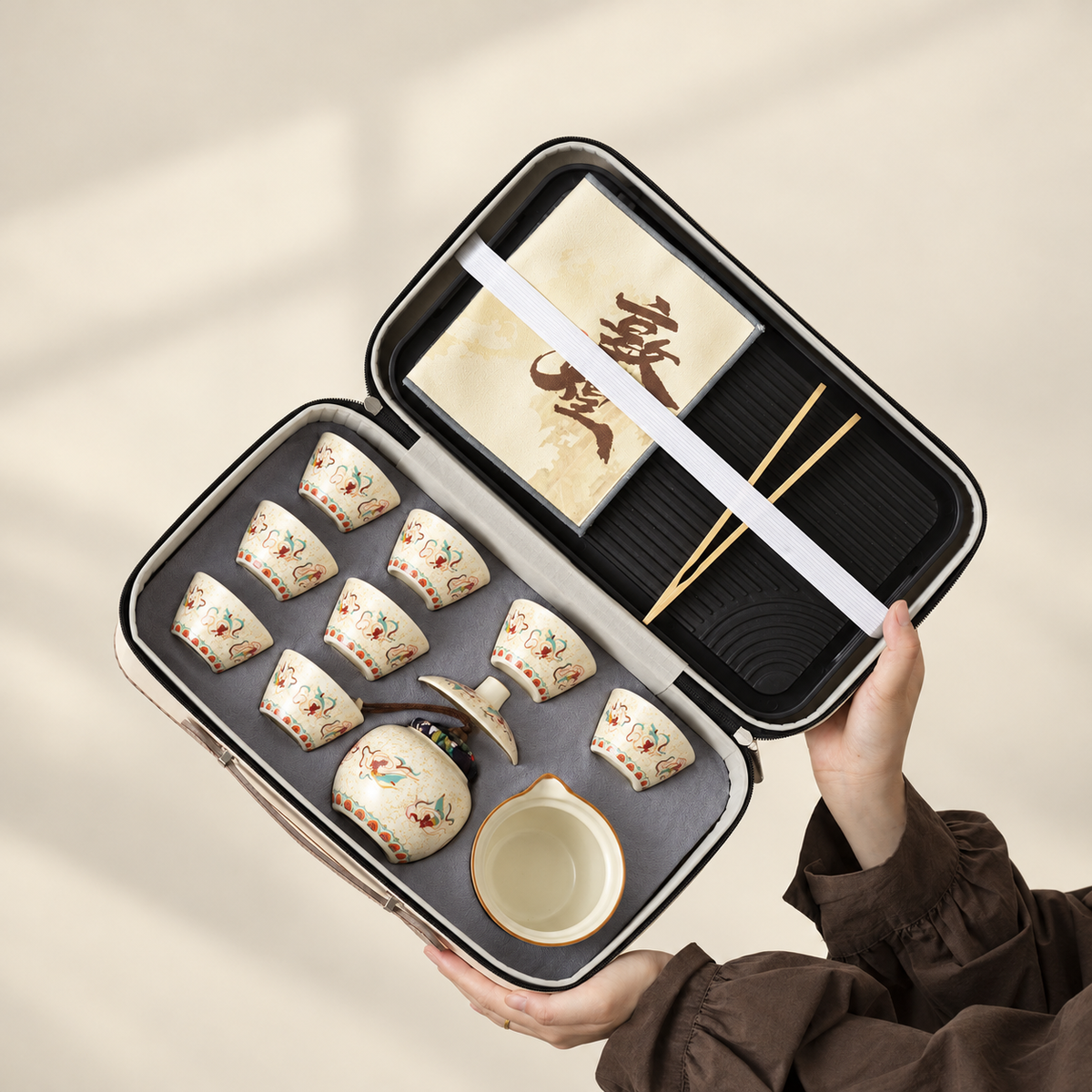 Dunhuang Ceramic Travel Tea Set — image 4