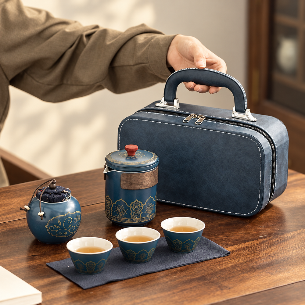 Ornate Travel Tea Set — image 2