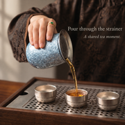 Pour through the strainer