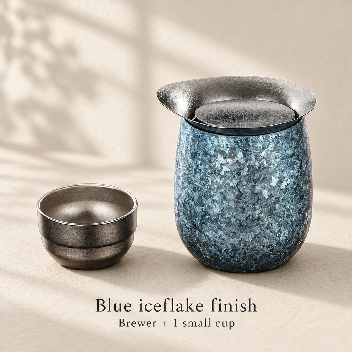 Blue iceflake finish