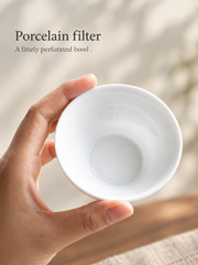 White Porcelain Travel Tea Set — image 3