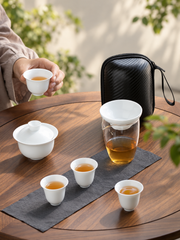 White Porcelain Travel Tea Set — image 5
