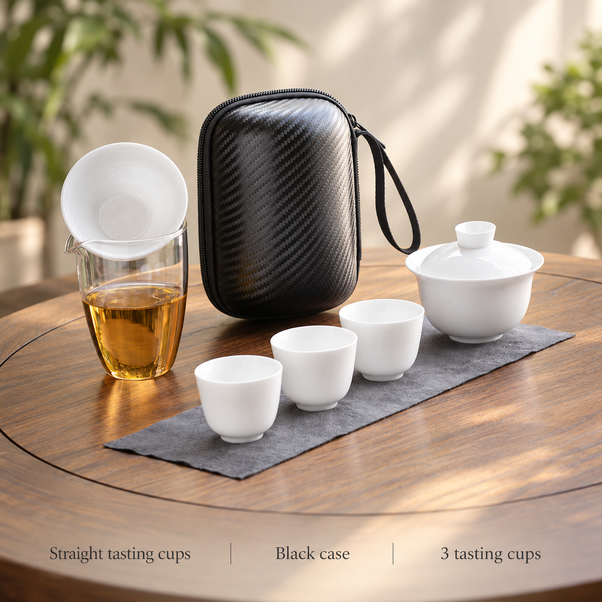 Straight tasting cups / Black case