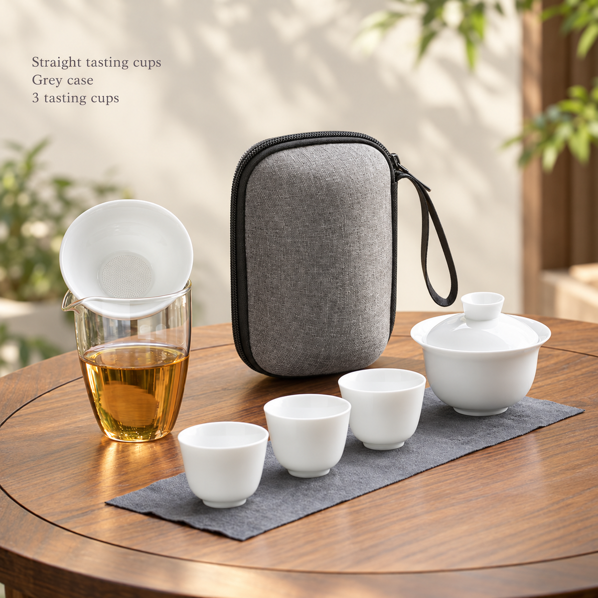 Straight tasting cups / Grey case